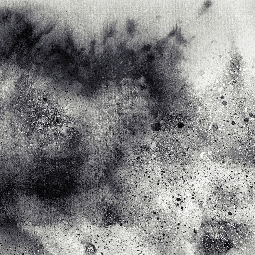 Black and Grey  Speckled Brushstrokes Wallpaper Mural M9261 - Sample