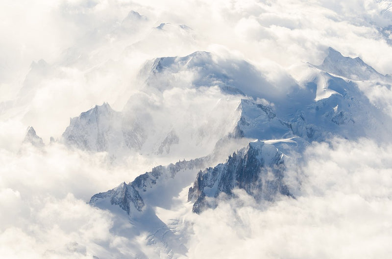 Cloud-Covered Mountains Mural Wallpaper M9296 - Sample