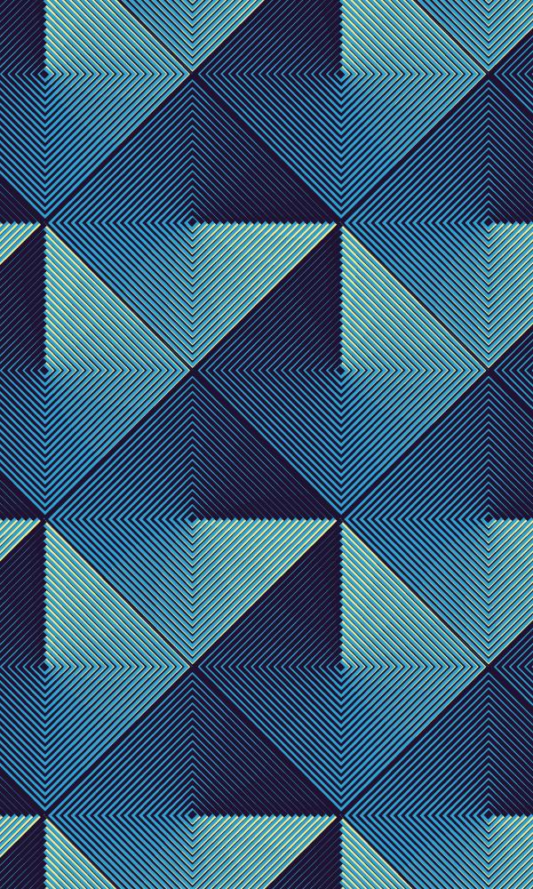Teal Geometric Diamond Wallpaper M9438 | Luxury Living Room Design