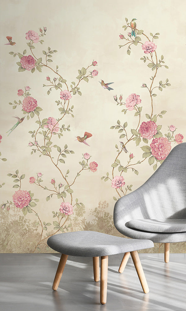 Chinoiserie Wallpaper Mural for Room