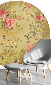 vintage floral chinoiserie wallpaper