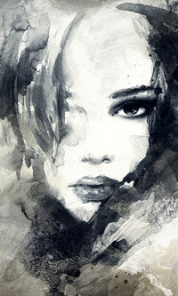 Painted Woman Mural Wallpaper M9856