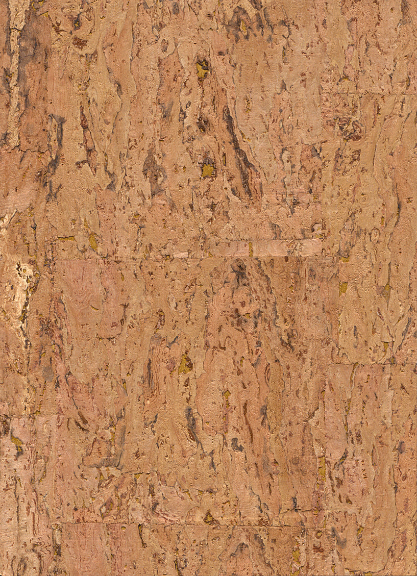 Elder Cork Metallic Brown and Beige Wallpaper R2830