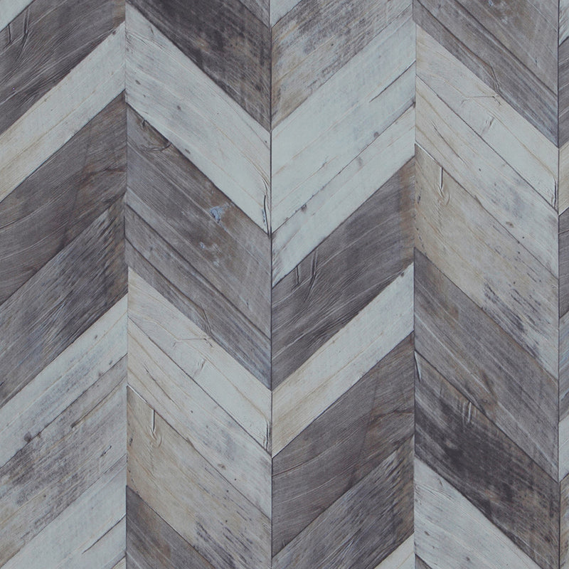 faux wood wallpaper, Dark Grey & Light Blue Faux Wood Wallpaper R4665 | Home Wall Covering