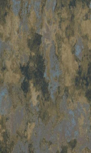 Taupe and Metallic Blue Concrete Cloudy Abstract Wallpaper R4668