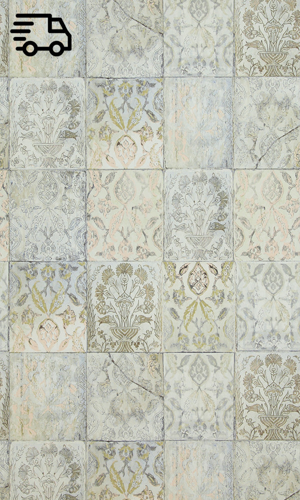 faux tiles wallpaper