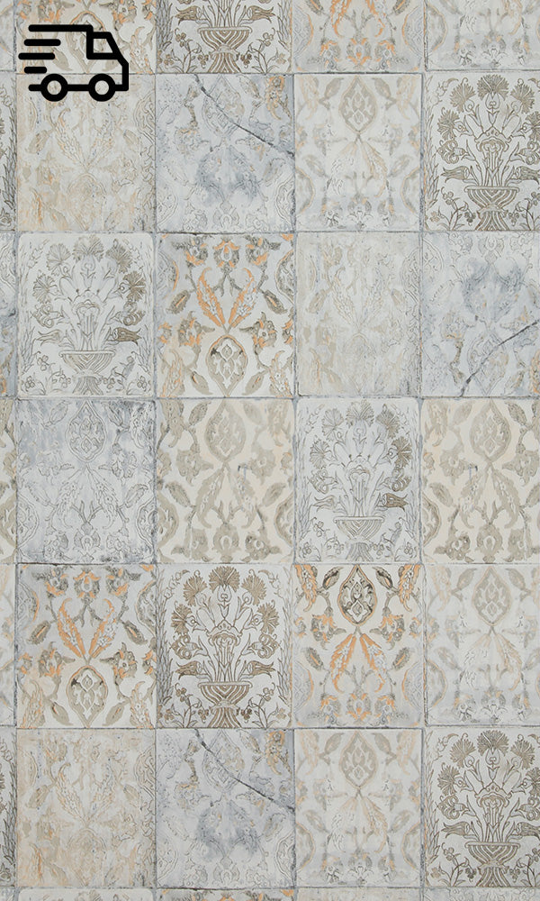 faux tiles wallpaper