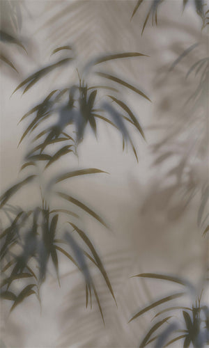 Taupe & Forest Green Tropical Wallpaper R5698