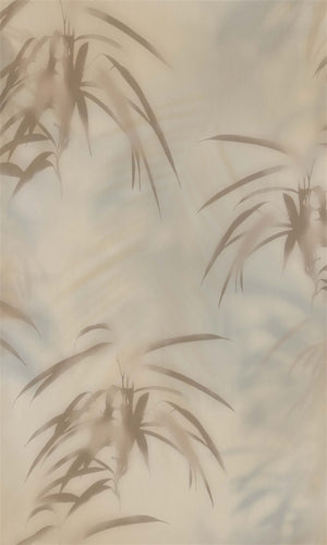 Tan & Brown Tropical Leaves Behind Fog Wallpaper R5699