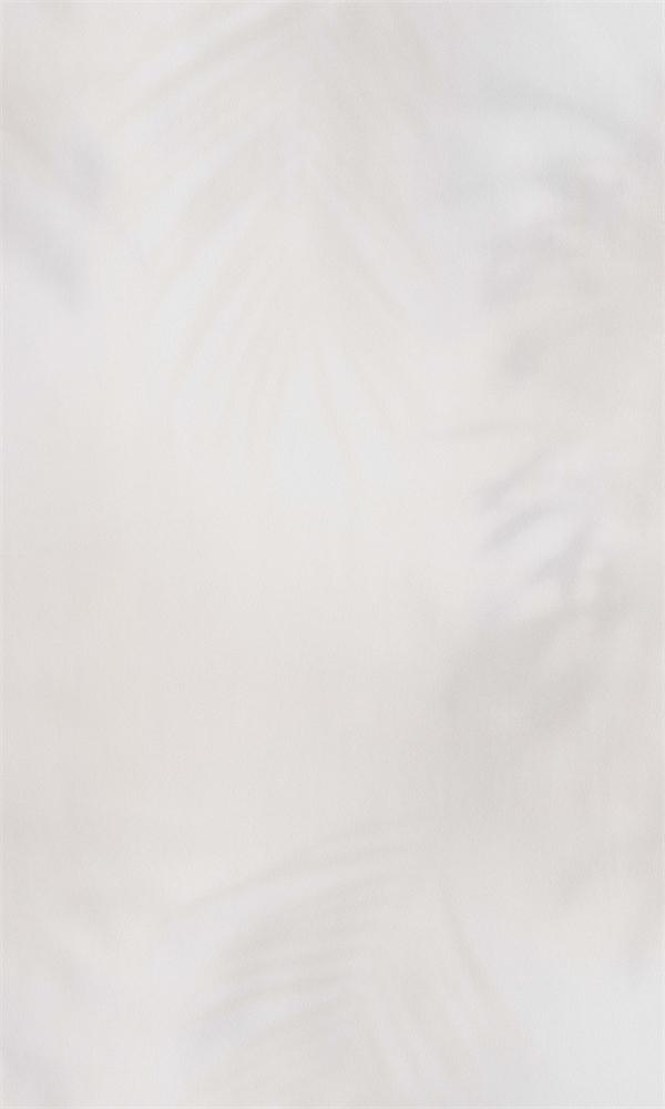 White & Light Pink Faded Tropical Leaves Wallpaper R5706