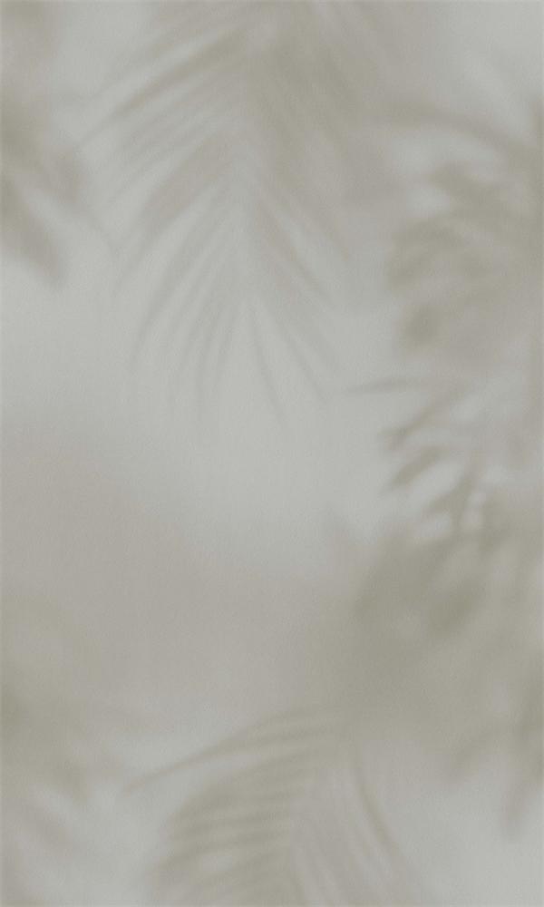 Warm Grey Faded Tropical Leaves Wallpaper R5708