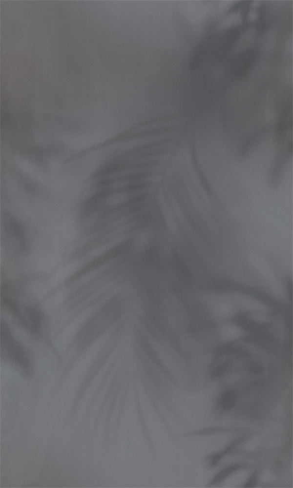 Dark Grey Faded Tropical Leaves Wallpaper R5709