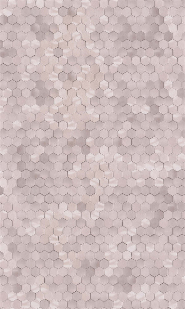 Pink Shimmering Hexagons Wallpaper R5679