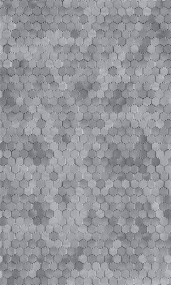 Medium Grey Shimmering Hexagons R5683