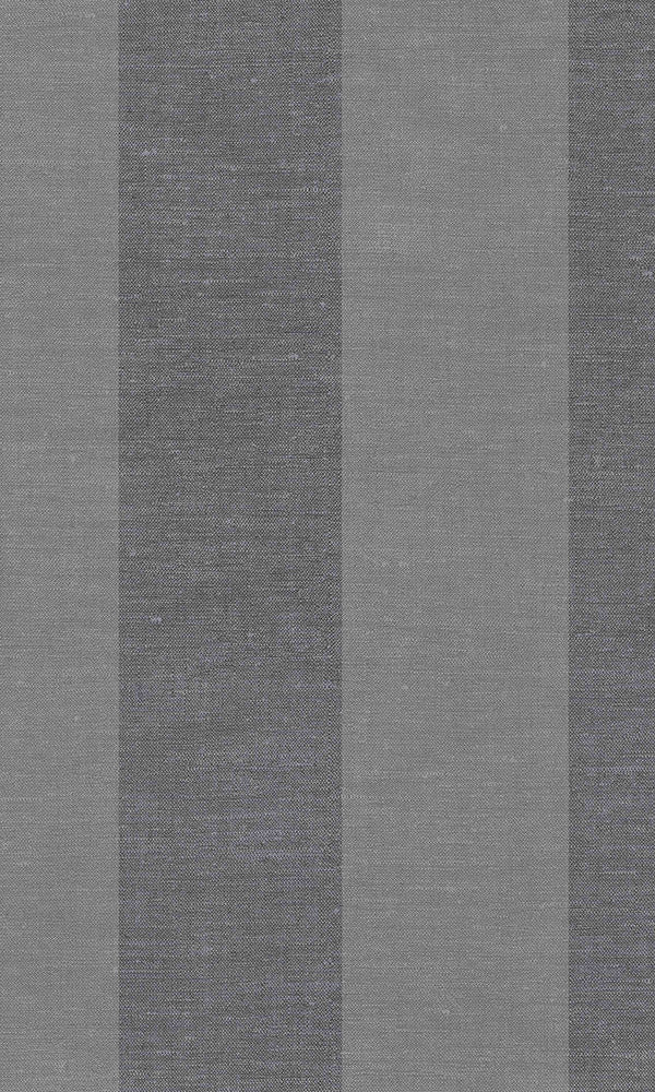 Dark Grey Large Linen Stripes Wallpaper  R6083