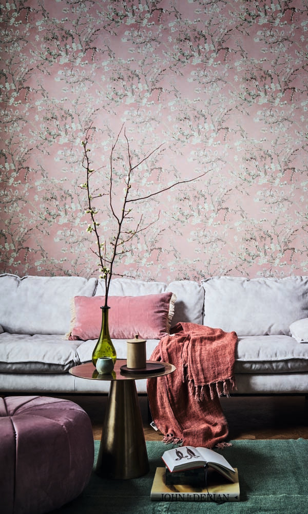 Van Gogh almond blossom wallpaper,Blush Pink Almond Blossom Wallpaper R6021 | Modern Home Design Ideas