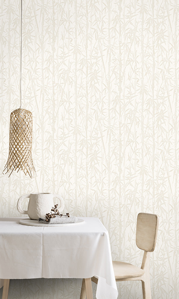 modern asian inspired bamboo forest wallpaper