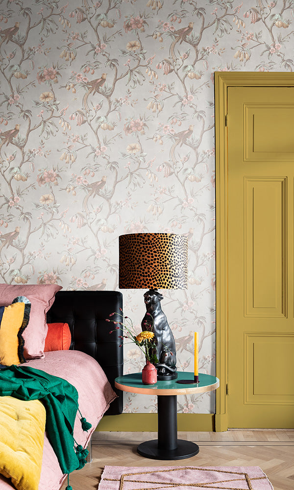 bold floral wallpaper