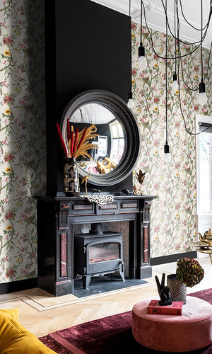 bold floral wallpaper