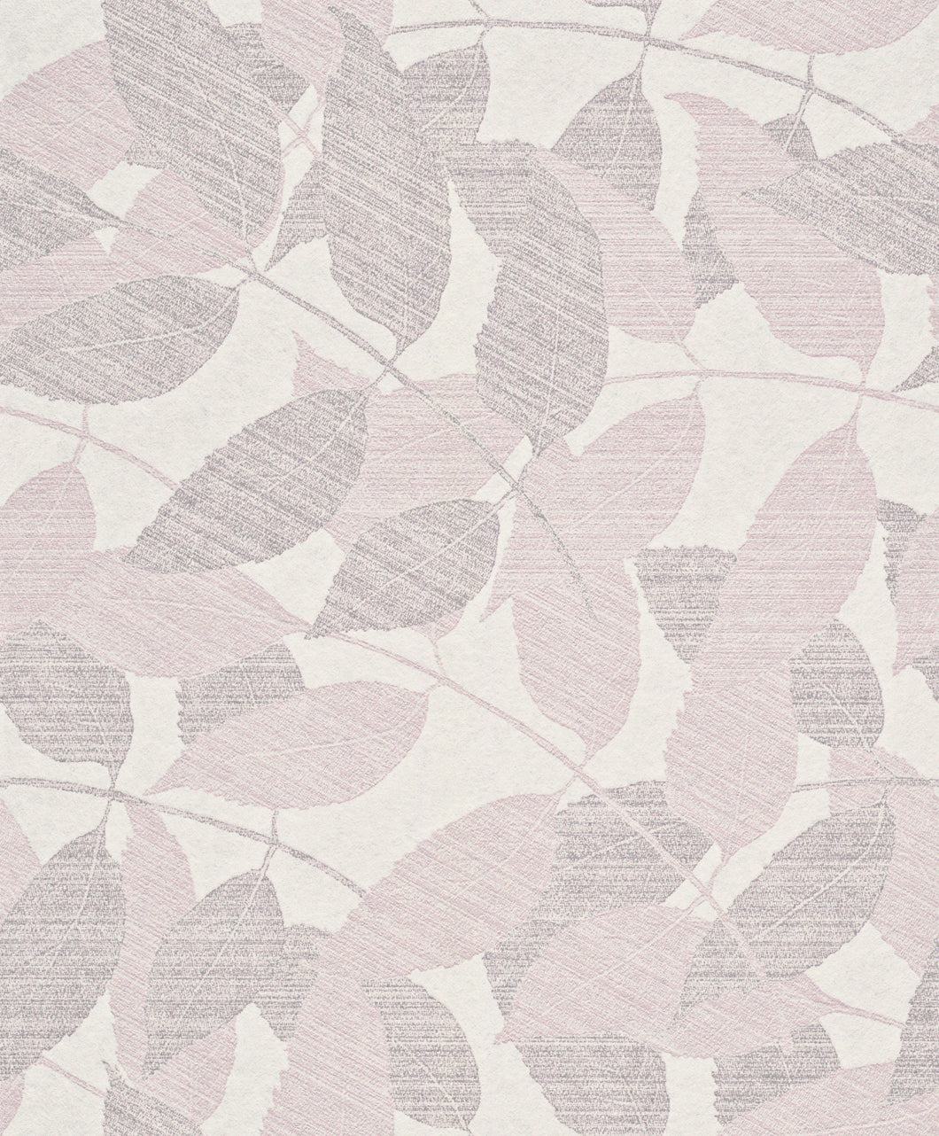 Transitional Metallic Pink Overleaf Wallpaper R4011