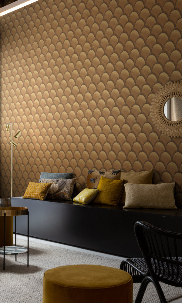 geometric home office wallpaper