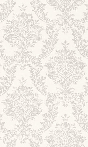 stamped damask wallpaper