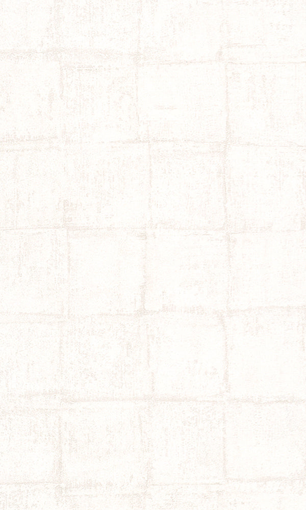 White Sewn Concrete Squares Wallpaper R5909