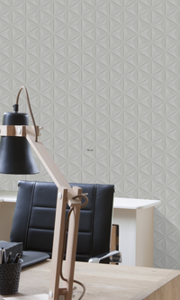 3D Grey Triad Geometric Commercial Wallpaper C7003