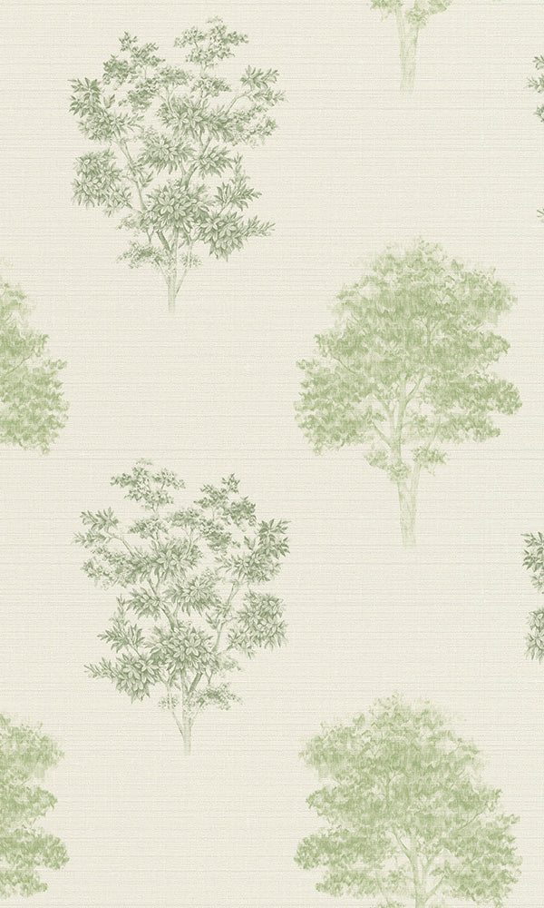 Green Stamped Trees R6146
