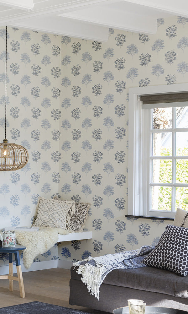 Blue Stamped Trees R6147