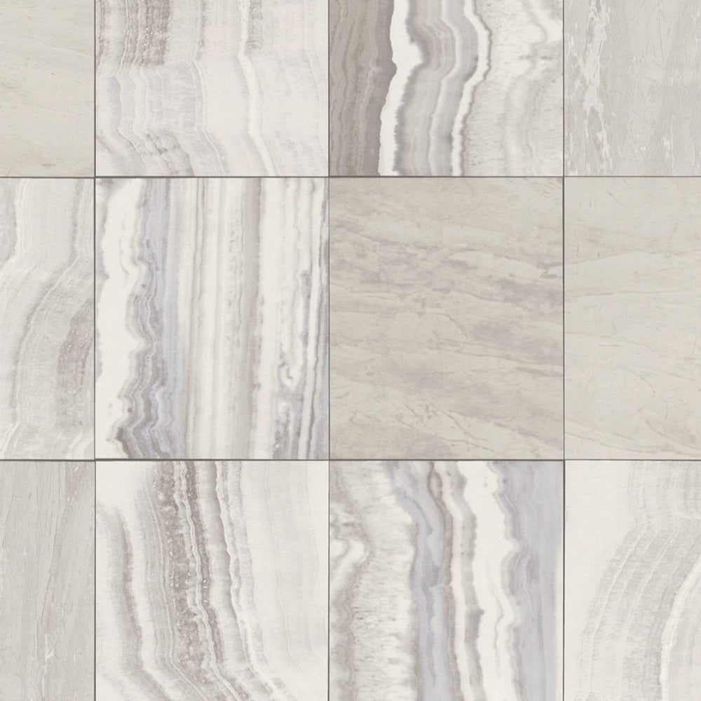 Grey Marbled Tiles Wallpaper R4703 | Contemporary Home Wall Covering