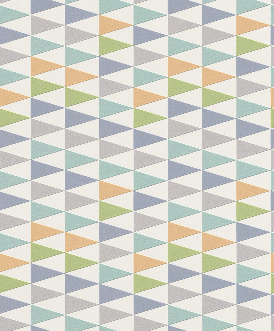 Modern Geometric Blue and Orange Trigonal Wallpaper R4390