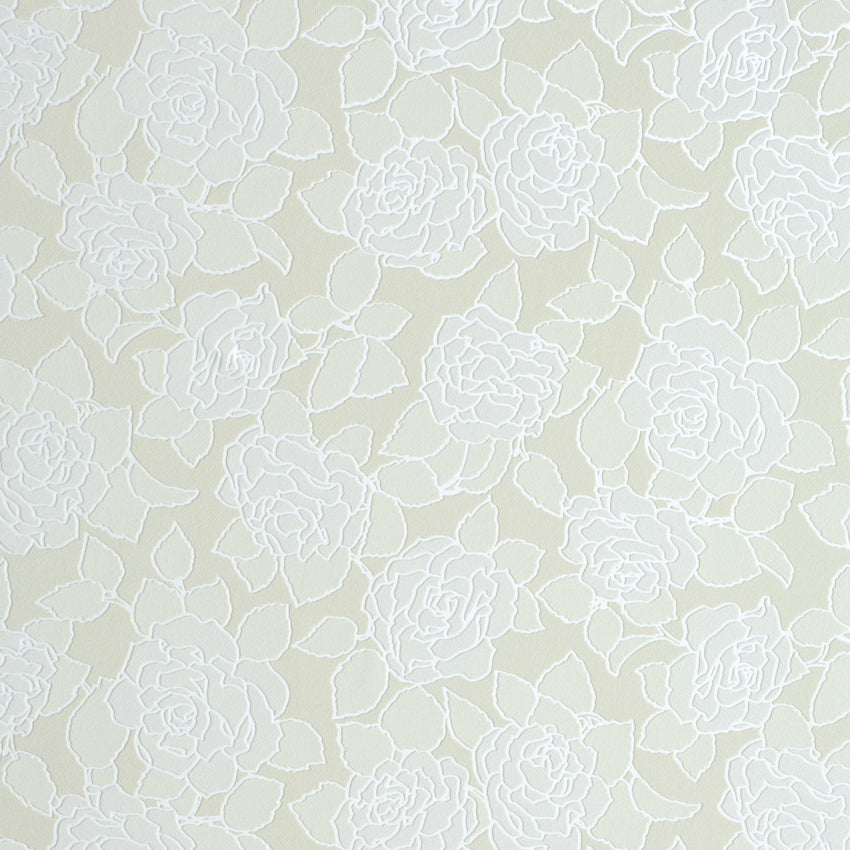White Desire Ecru Floral Wallpaper SR1063