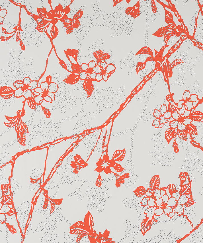 Red and White Floral Wallpaper SR1143 | Modern Home Interior