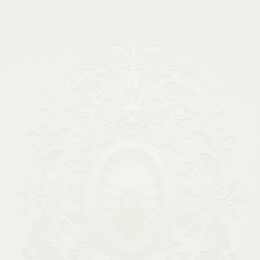 Offwhite Upscale Damask - Medallion Print Wallpaper R1488