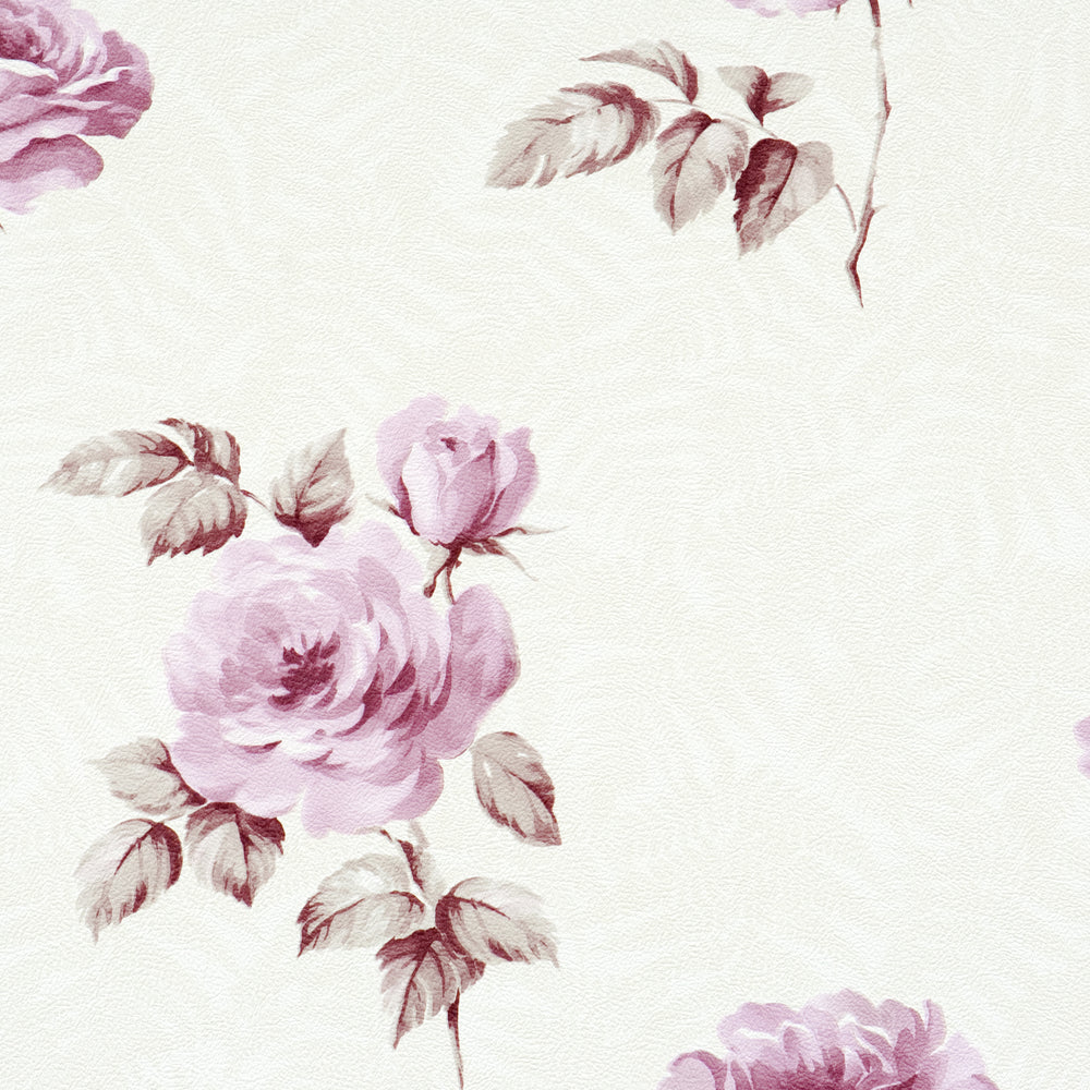 Pink Pleasant Floral Damask Wallpaper R1526