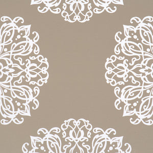 Khaki Embellished  Vintage Wallpaper S43708