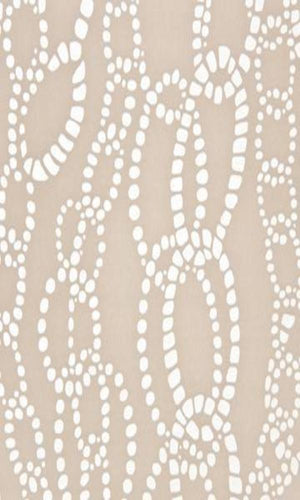 Beige Chain Link Dotted Wallpaper SR1700 | Luxury Bedroom Interior