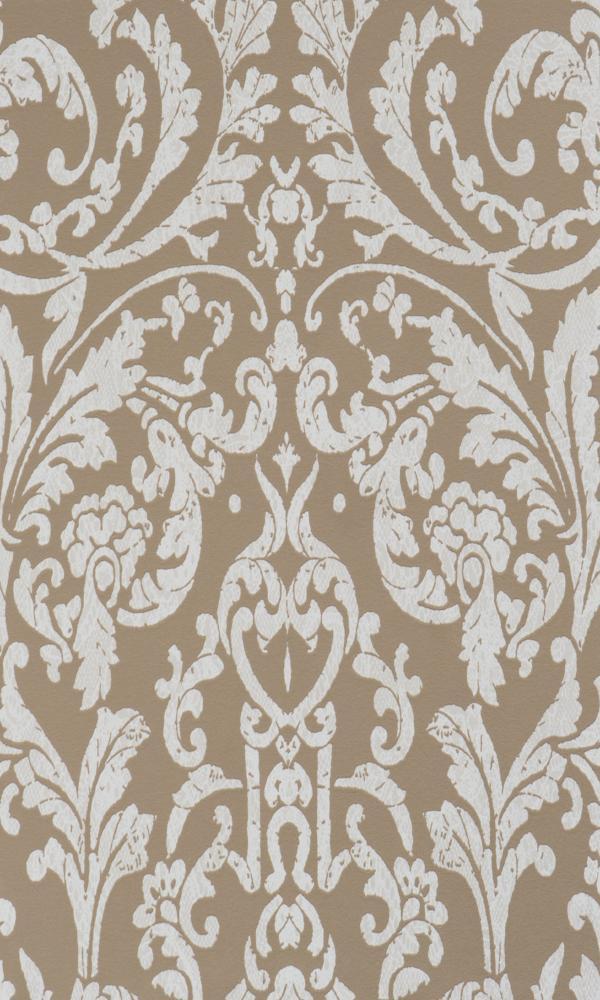 Brown Ornamental Traditional Wallpaper R2059