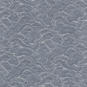 Dark Blue Asian Ocean Waves Wallpaper R5725