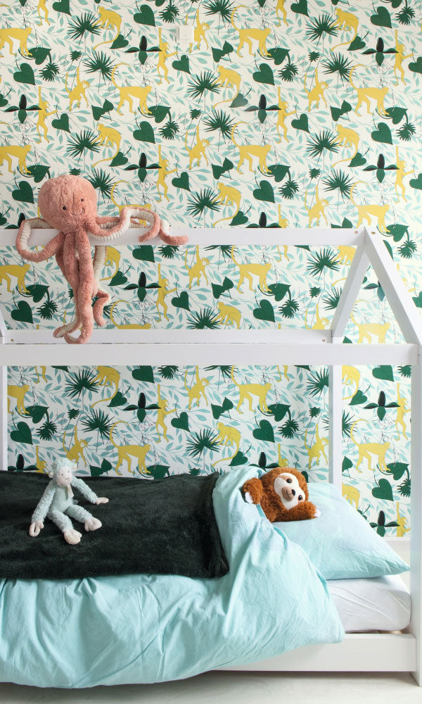 botanical kids bedroom wallpaper