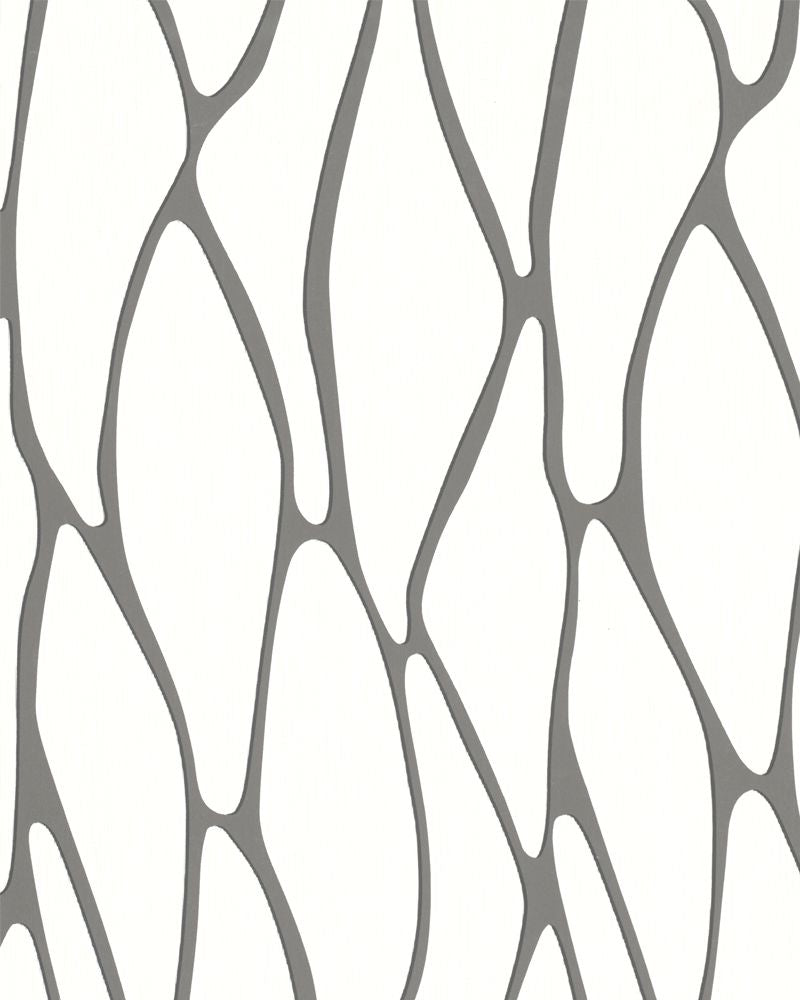 Modern Contemporary Cream Web Wallpaper R3951