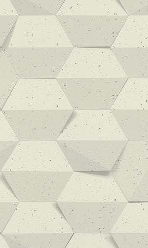 Grey Faux Hexagonal Tiles Wallpaper R6183