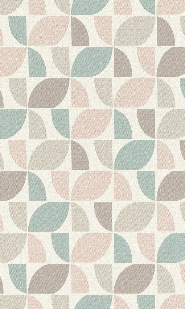 retro geometric wallpaper,Pink & Teal Funky Geometric Wallpaper R6197  | Retro Home Design
