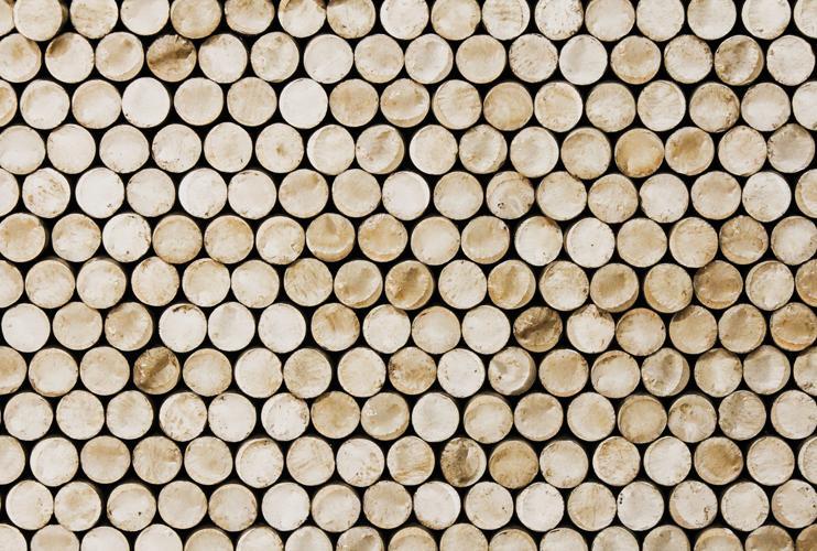 Cream White Faux Cork Mural Wallpaper M9237 - Sample