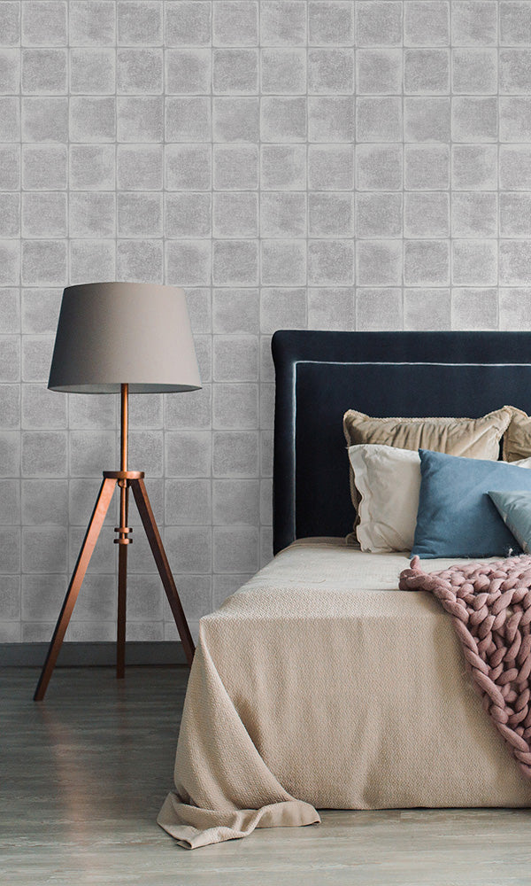 textured faux tile wallpaper