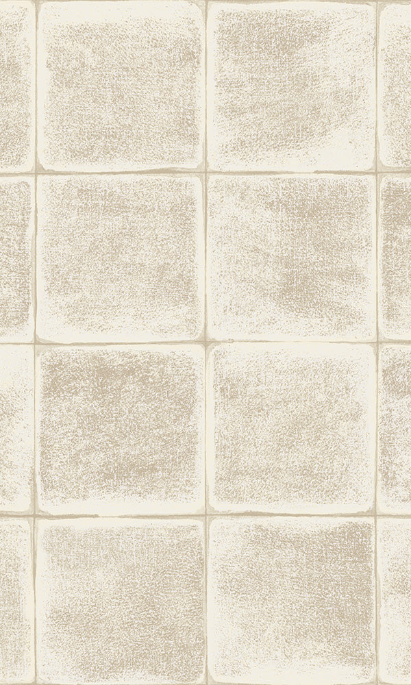 textured faux tile wallpaper,Cream Faux Tile Wallpaper R6128 | Classic Home Wall Covering