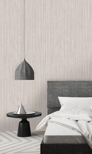 metallic textured pinstripe wallpaper
