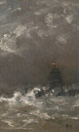 Ominous Wavy Ocean Mural M9410 | Digital Art Wallpaper