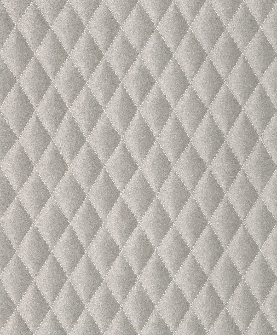 Faux Stitched Grey Diamond Cushion Wallpaper R4386